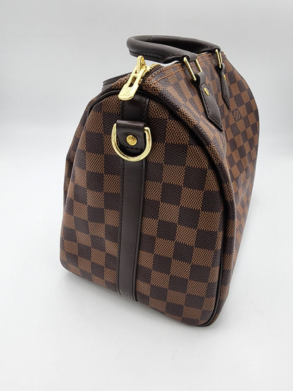 Louis Vuitton Speedy Bandouliere 30 In Damier Ebene Canvas