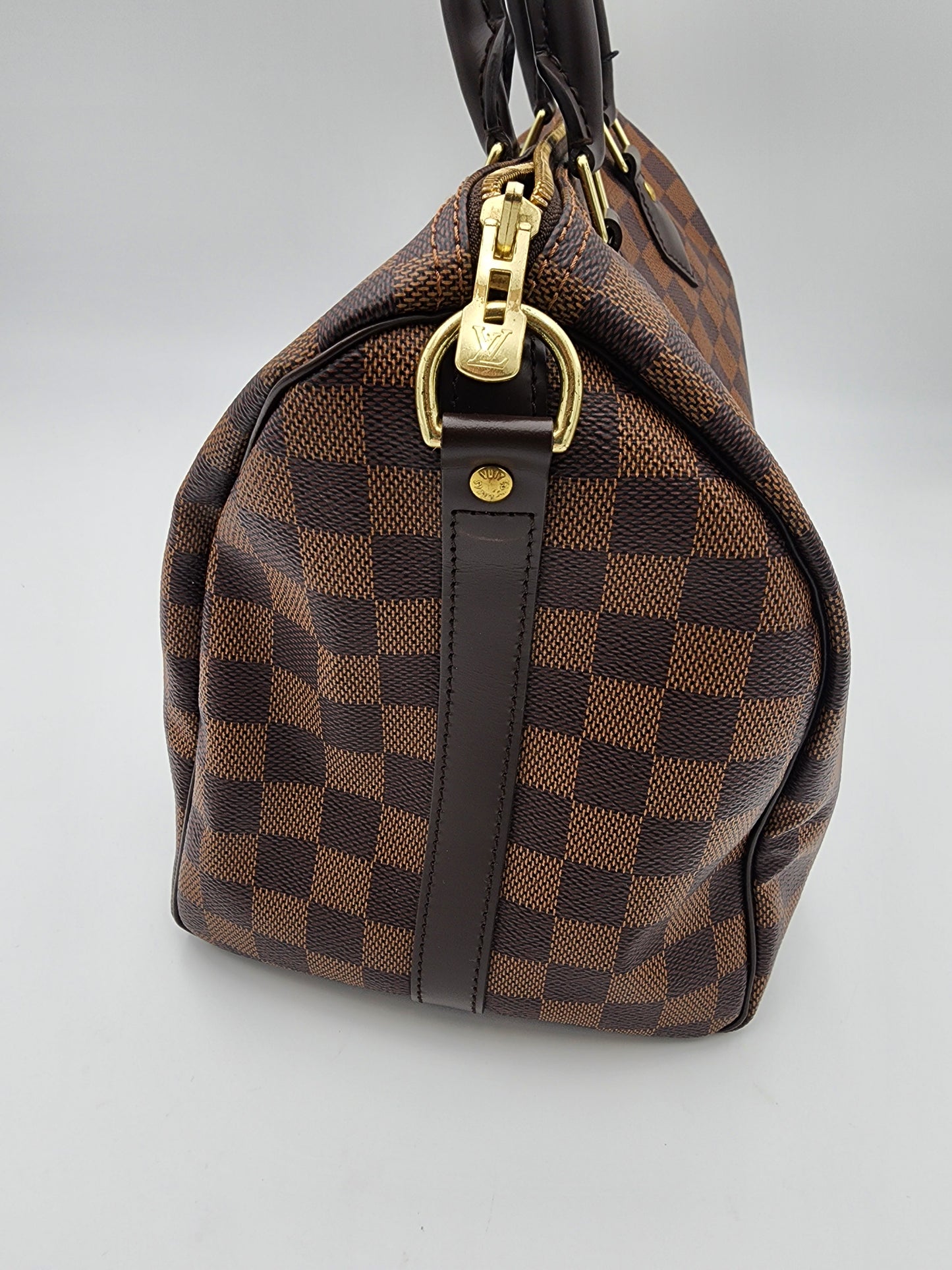 Louis Vuitton Speedy Bandouliere 30 In Damier Ebene Canvas