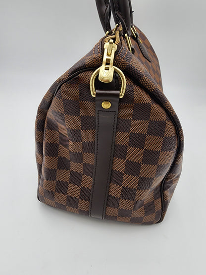 Louis Vuitton Speedy Bandouliere 30 In Damier Ebene Canvas