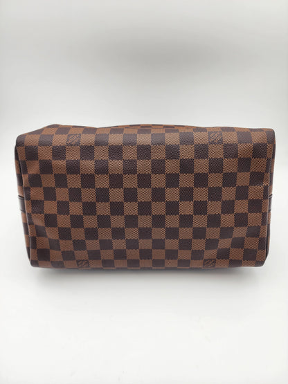 Louis Vuitton Speedy Bandouliere 30 In Damier Ebene Canvas