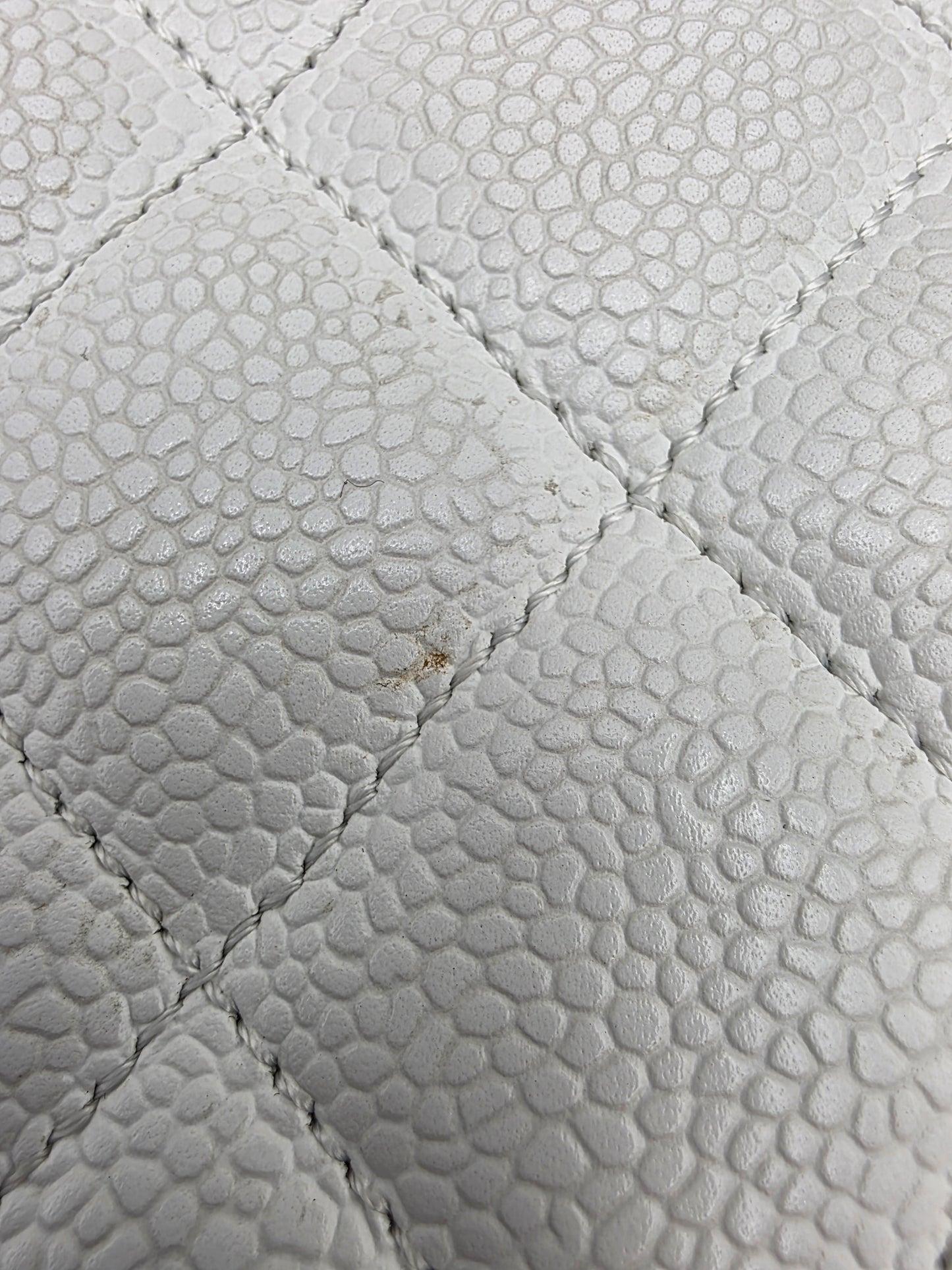 Chanel Grand Shopping Tote In White Quilted Caviar Leather