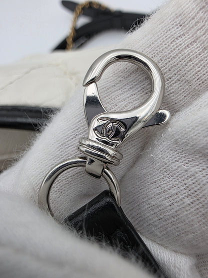 Chanel Gabrielle Medium Hobo Bag In White Quilted Aged Calfskin Leather