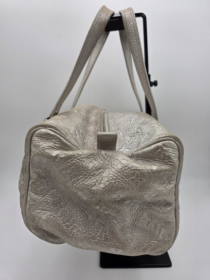 Louis Vuitton Comète Bag In Silver Shimmer Monogram Embossed Calfskin Leather