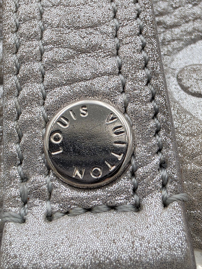 Louis Vuitton Comète Bag In Silver Shimmer Monogram Embossed Calfskin Leather