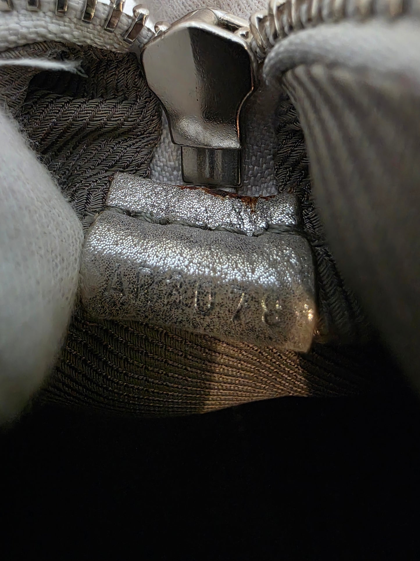 Louis Vuitton Comète Bag In Silver Shimmer Monogram Embossed Calfskin Leather