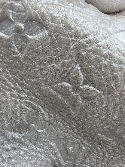 Louis Vuitton Comète Bag In Silver Shimmer Monogram Embossed Calfskin Leather