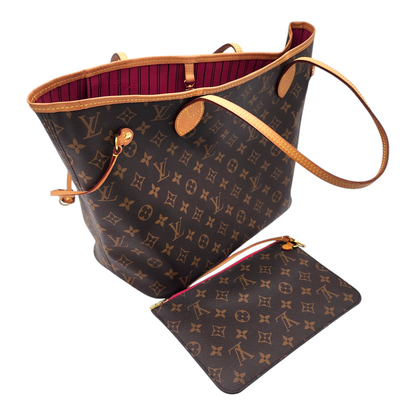 Louis Vuitton Monogram Neverfull MM Pivoine with Pouch