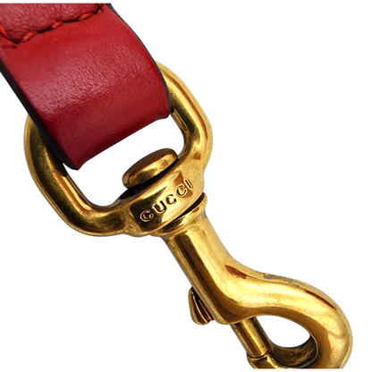 Gucci Calfskin Matelassé Small GG Marmont Tote Red GHW