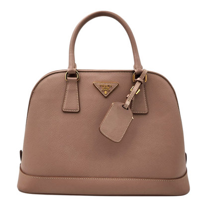 Prada Saffiano Lux Promenade Medium Bag Cammeo GHW