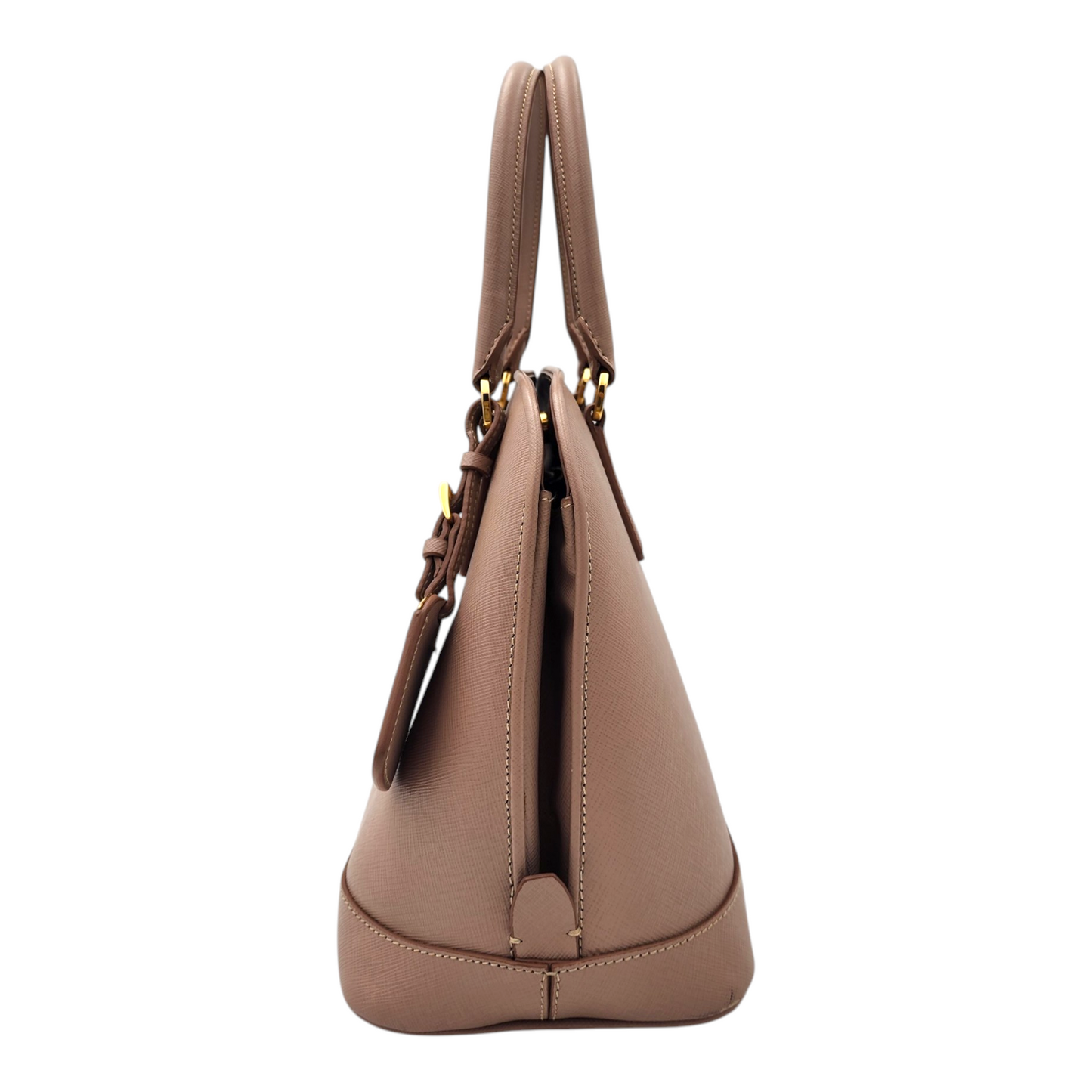 Prada Saffiano Lux Promenade Medium Bag Cammeo GHW