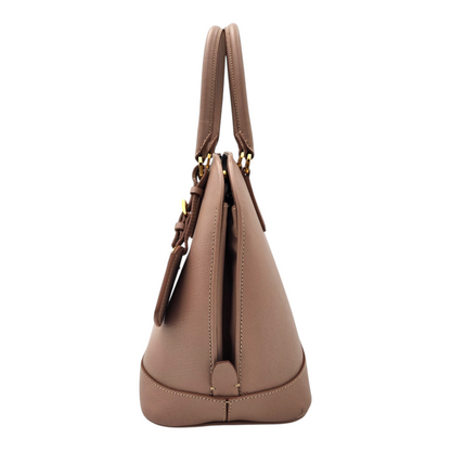 Prada Saffiano Lux Promenade Medium Bag Cammeo GHW