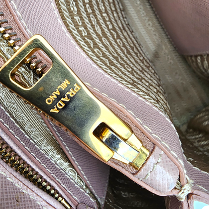 Prada Saffiano Lux Promenade Medium Bag Cammeo GHW