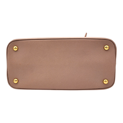Prada Saffiano Lux Promenade Medium Bag Cammeo GHW