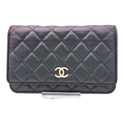 Chanel Iridescent Green Caviar Wallet on Chain WOC