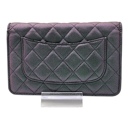 Chanel Iridescent Green Caviar Wallet on Chain WOC
