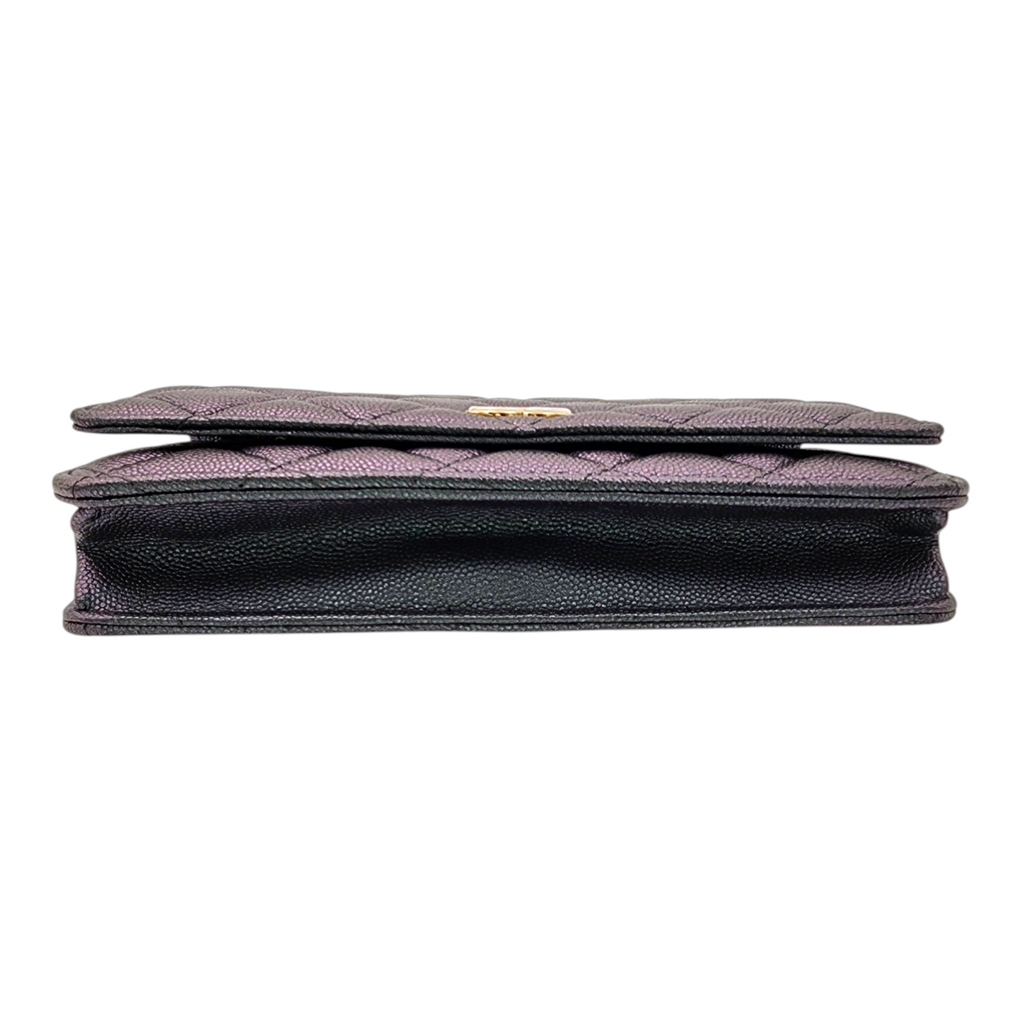 Chanel Iridescent Green Caviar Wallet on Chain WOC