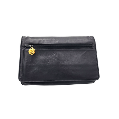 Chanel Vintage Series 3 WOC Leather Black Chain Link Shoulder Bag