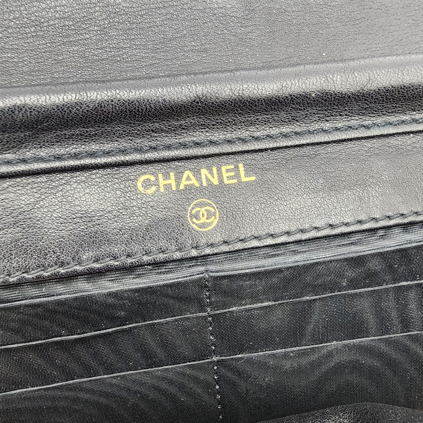 Chanel Vintage Series 3 WOC Leather Black Chain Link Shoulder Bag