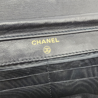 Chanel Vintage Series 3 WOC Leather Black Chain Link Shoulder Bag