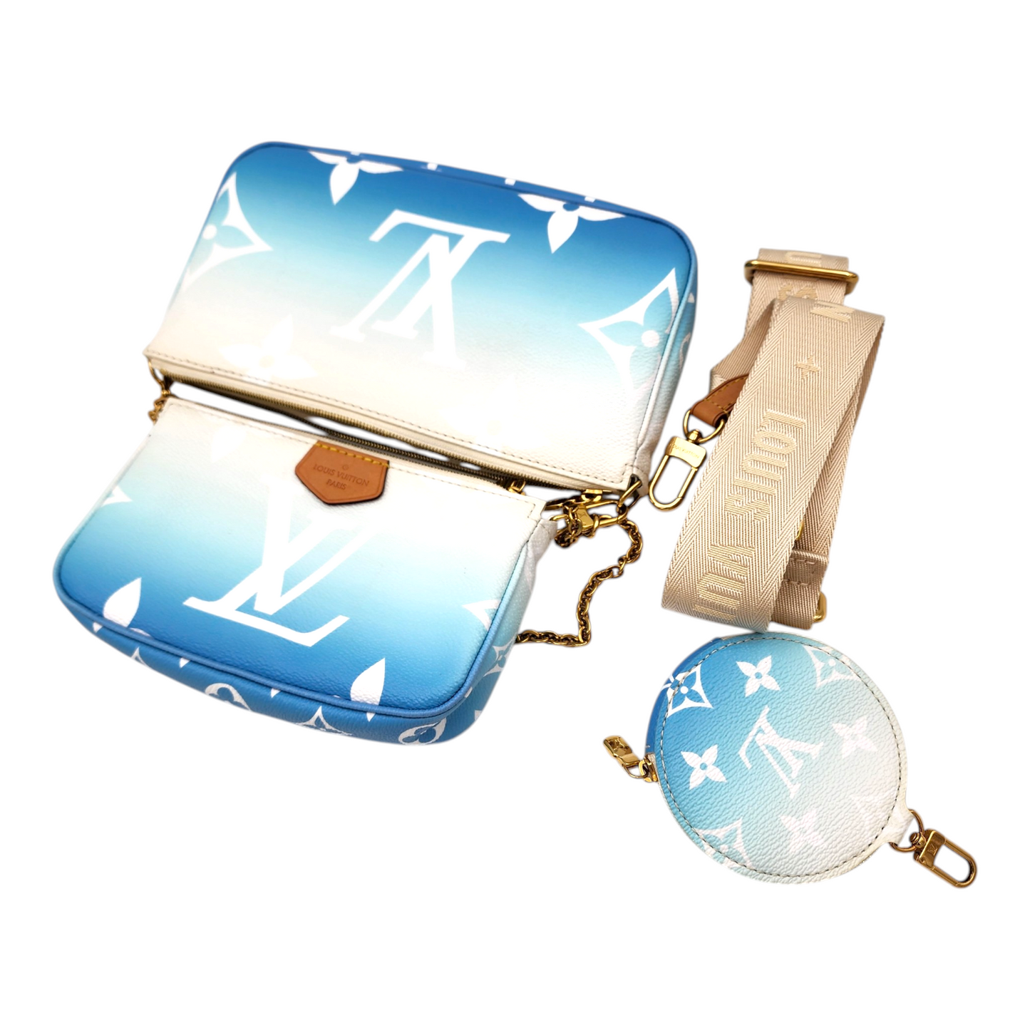 Louis Vuitton Monogram Giant By The Pool Multi Pochette Accessoires Blue