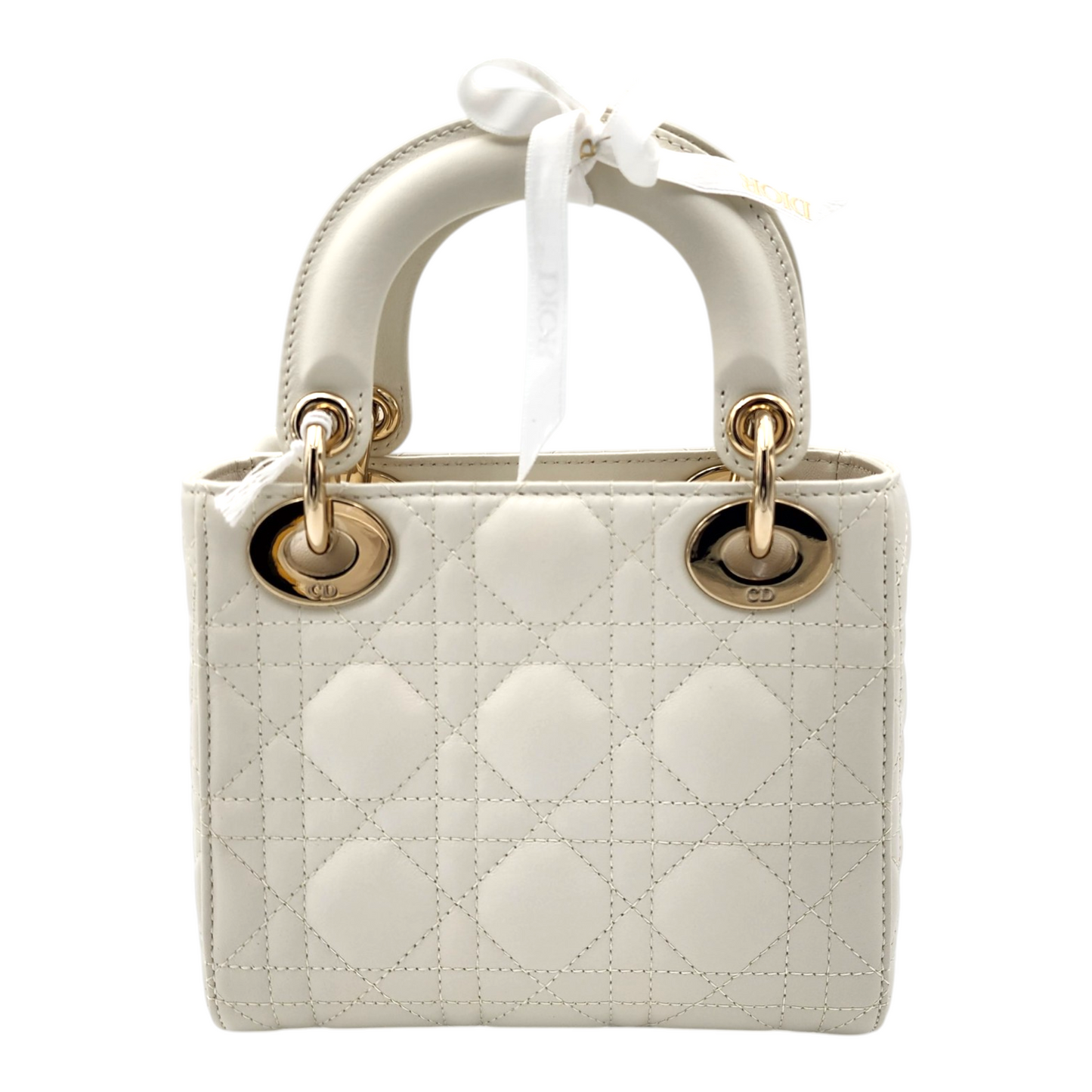 2026 Mini Lady Dior Bag with Chain in Latte Cannage Lambskin
