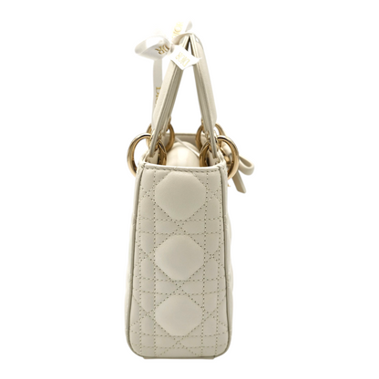 2026 Mini Lady Dior Bag with Chain in Latte Cannage Lambskin