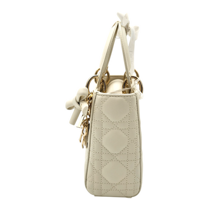 2026 Mini Lady Dior Bag with Chain in Latte Cannage Lambskin