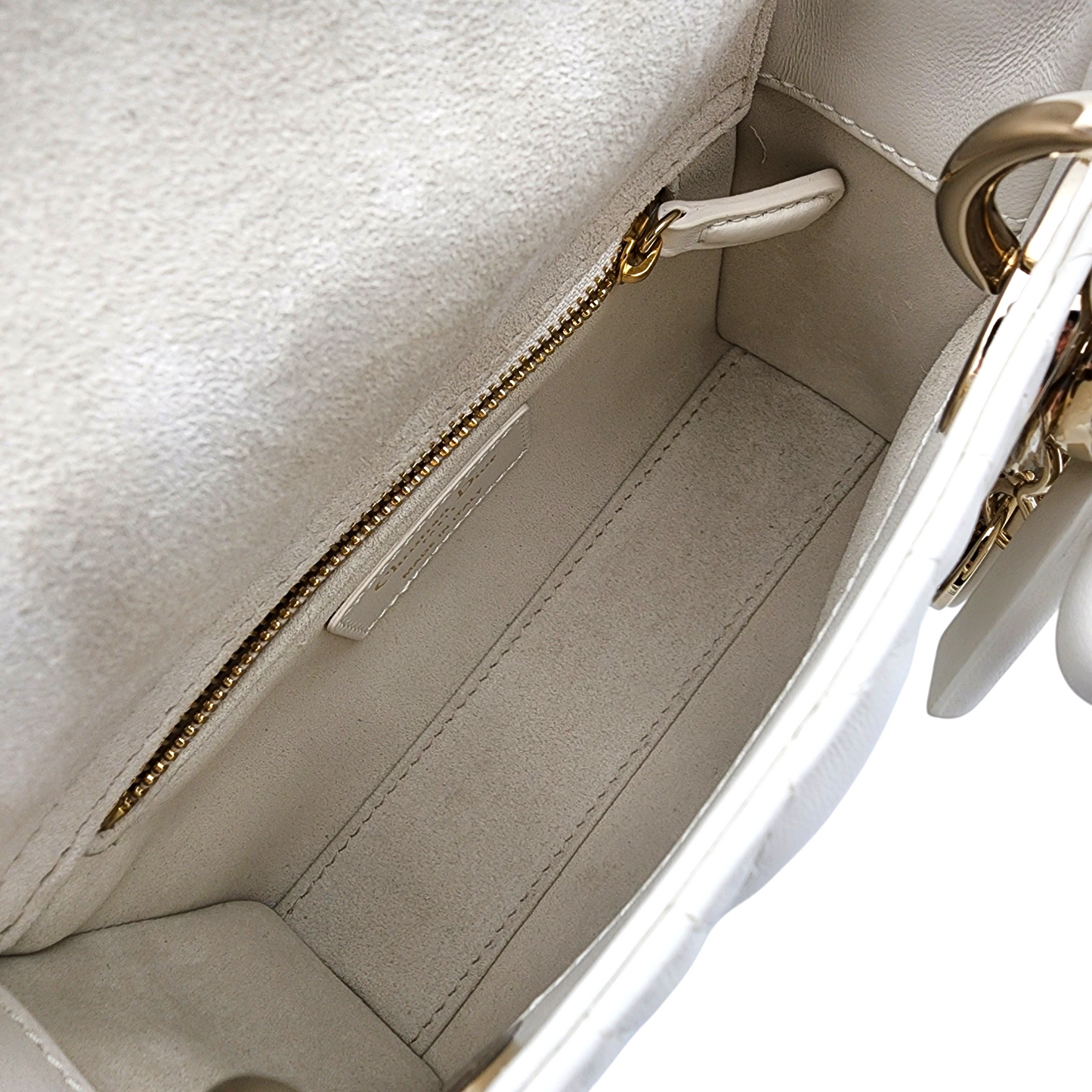 2026 Mini Lady Dior Bag with Chain in Latte Cannage Lambskin
