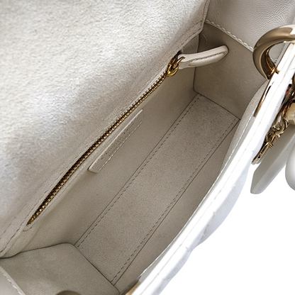 2026 Mini Lady Dior Bag with Chain in Latte Cannage Lambskin