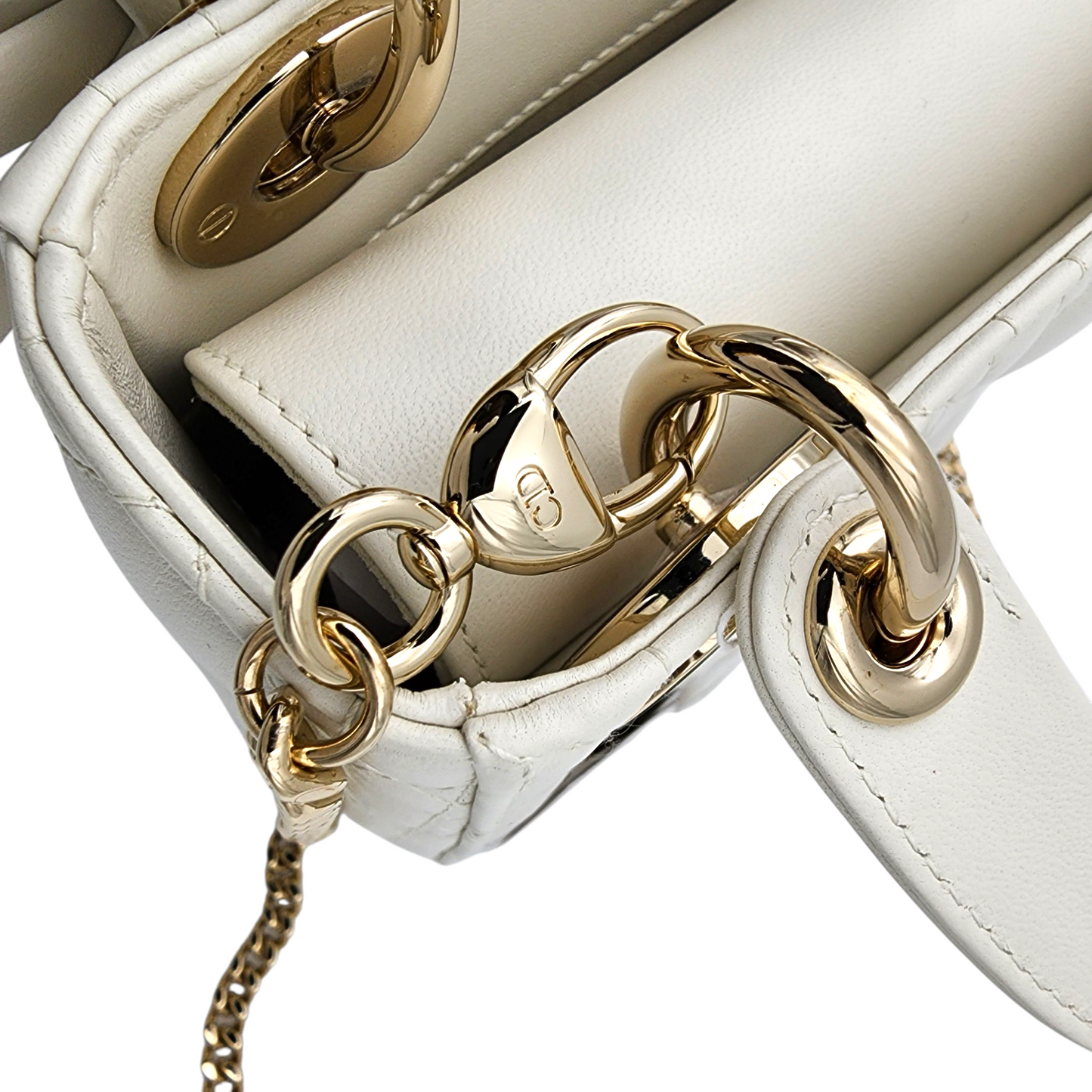 2026 Mini Lady Dior Bag with Chain in Latte Cannage Lambskin