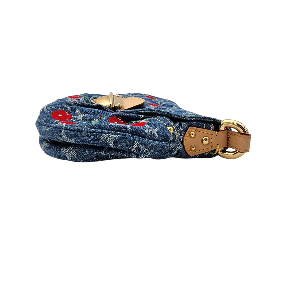 Louis Vuitton x Takashi Murakami Monogram Cherry Denim Sunset Shoulder Bag GHW