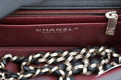 Chanel Chevron Quilted Leather Flap Bag Black SHW