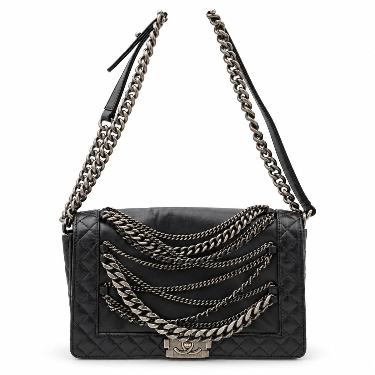 Chanel Paris Dallas Medium Lambskin Enchained Boy Flap