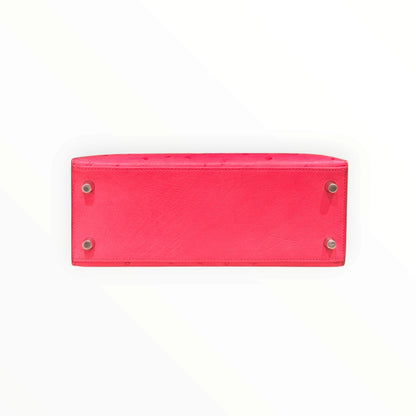Hermès Kelly 25 Ostrich Leather, E5 Candy Pink, Silver Hardware, D Stamp