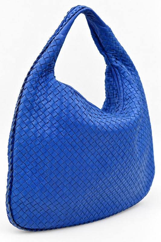 Bottega Veneta Woven Hobo Bag Blue