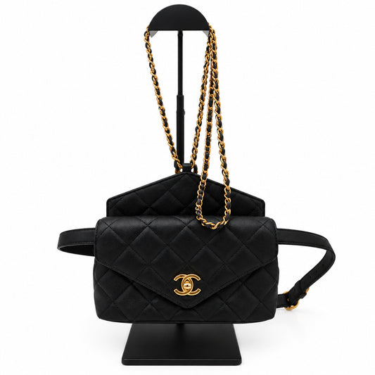 Chanel Diamond Quilted Leather Belt Bag