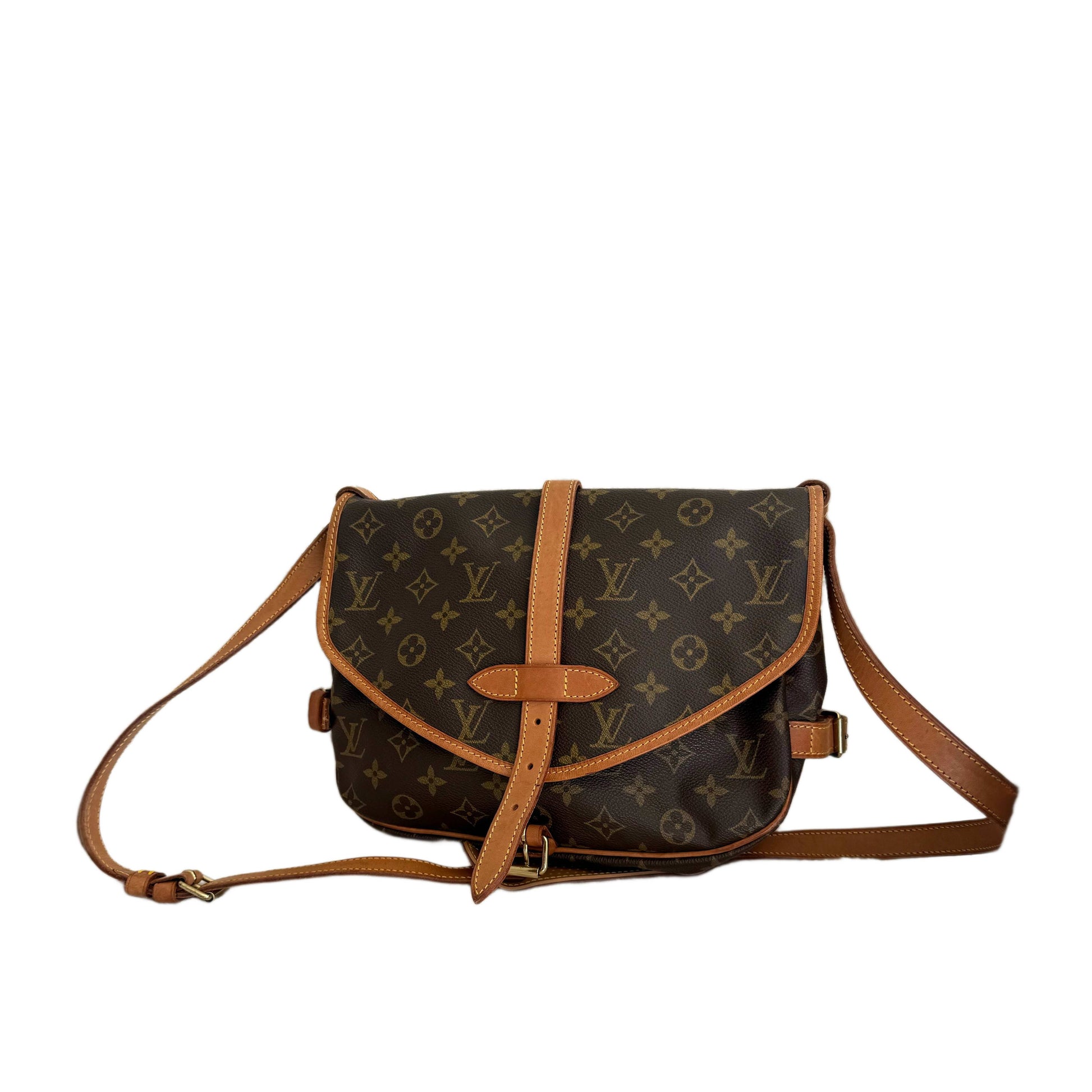 LOUIS VUITTON Monogram Saumur 30 Cross Body Shoulder Bag