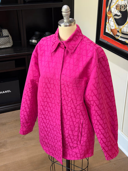 Valentino Pink Limited Bow-Pocket Tweed Jacket