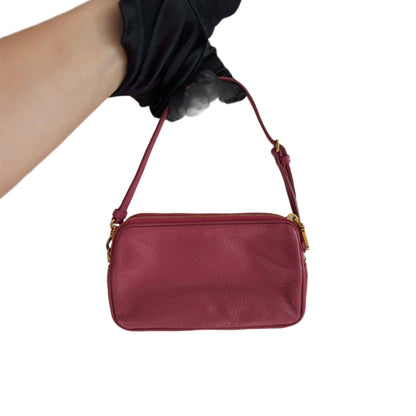 MIU MIU Red Madras Leather Bandoliera Pochette Bag