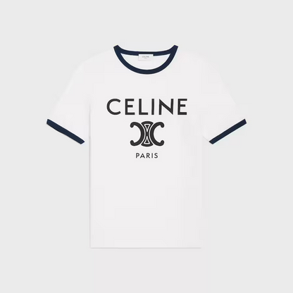 Celine Paris Triomphe Classic Ecru T-Shirt