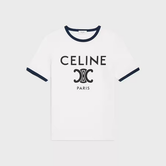 Celine Paris Triomphe Classic Ecru T-Shirt