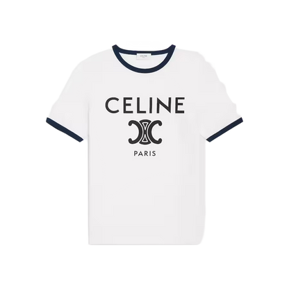 Celine Paris Triomphe Classic Ecru T-Shirt