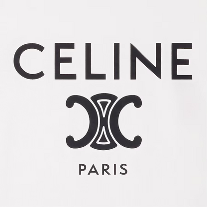Celine Paris Triomphe Classic Ecru T-Shirt