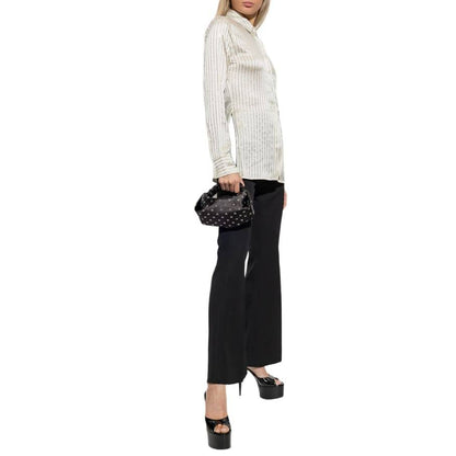 Alexander Wang Off-White Crystal Pinstripe Shirt