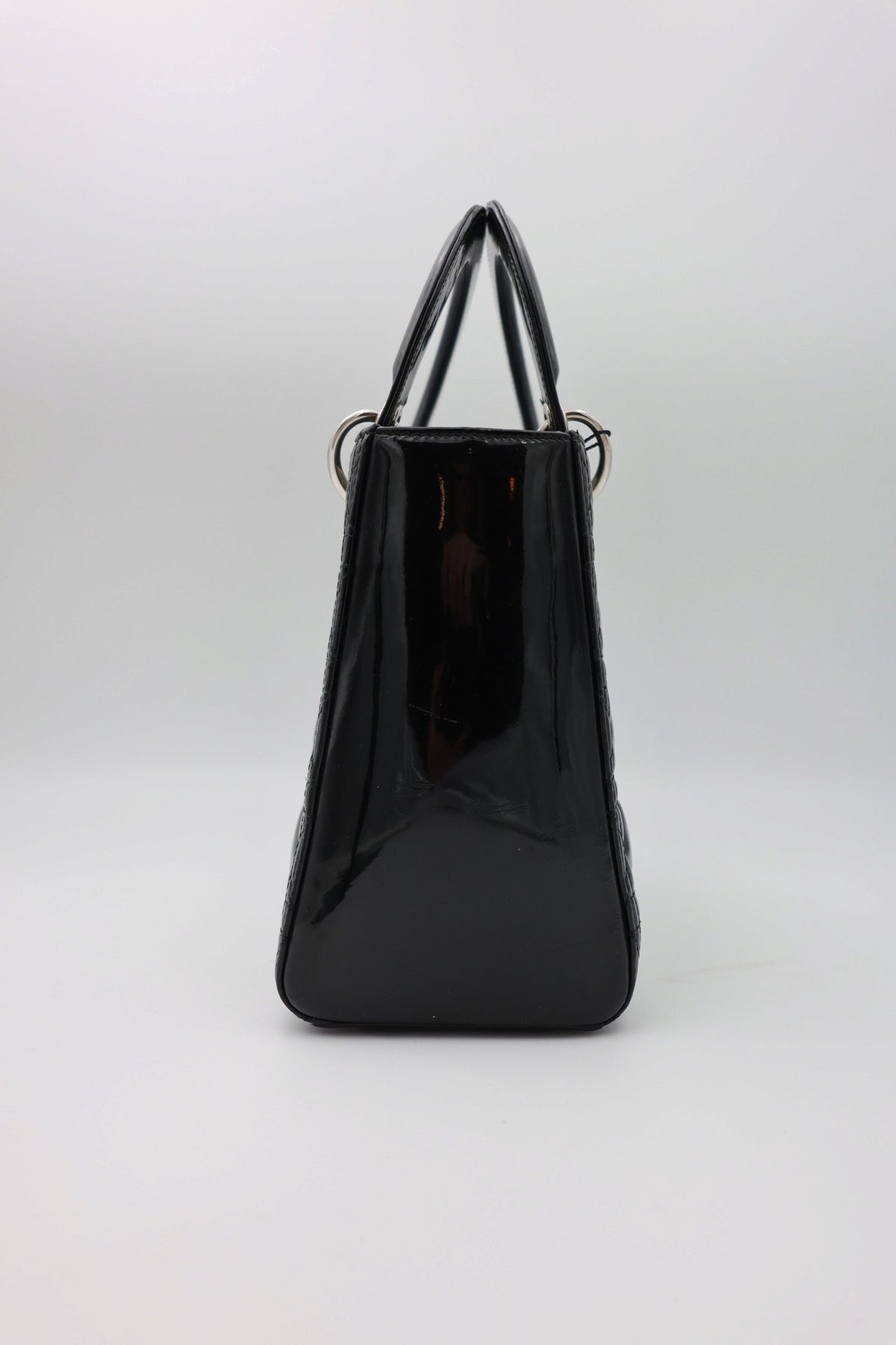 Dior Medium  Lady Dior Black Patent Leather