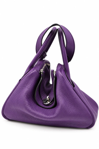 Hermès Clemence Leather Toolbox 20 Purple GHW