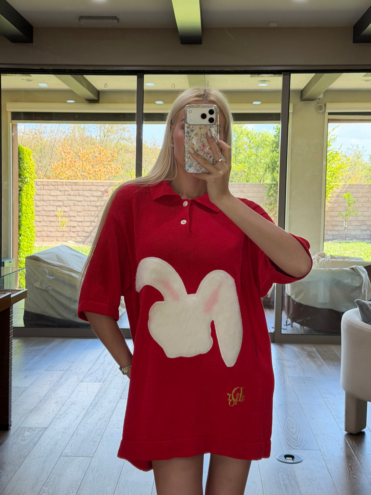 Dior Lunar New Year Rabbit Embroidered Polo