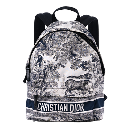 Christian Dior Toile De Jouy Travel Backpack Technical Fabric Small