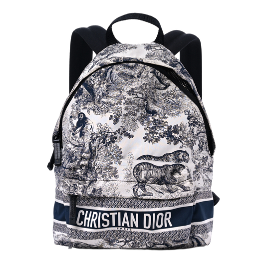 Christian Dior Toile De Jouy Travel Backpack Technical Fabric Small