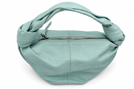 Bottega Veneta Leather Mini Pouch Bag Blue